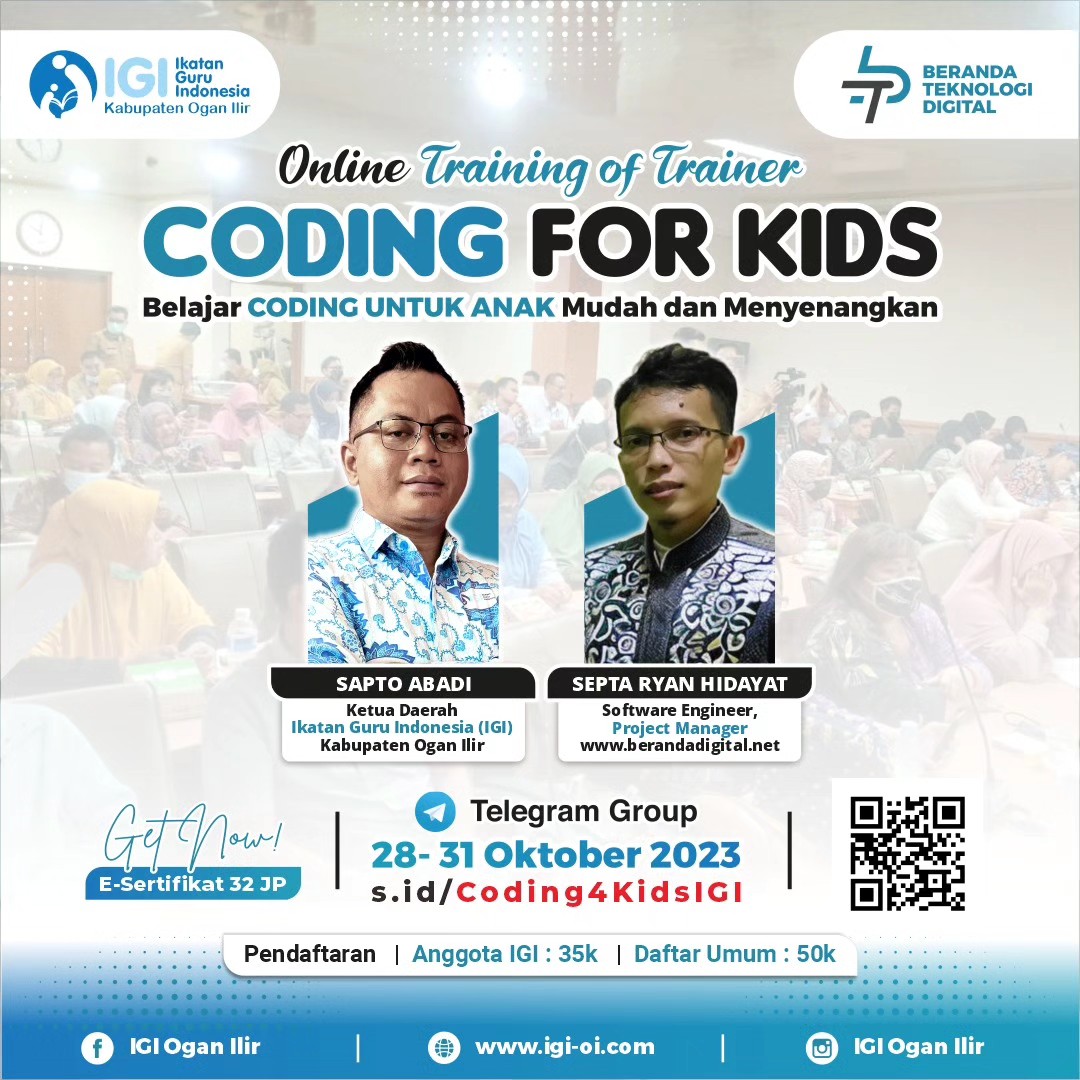 Online Training of Trainer Coding for Kids