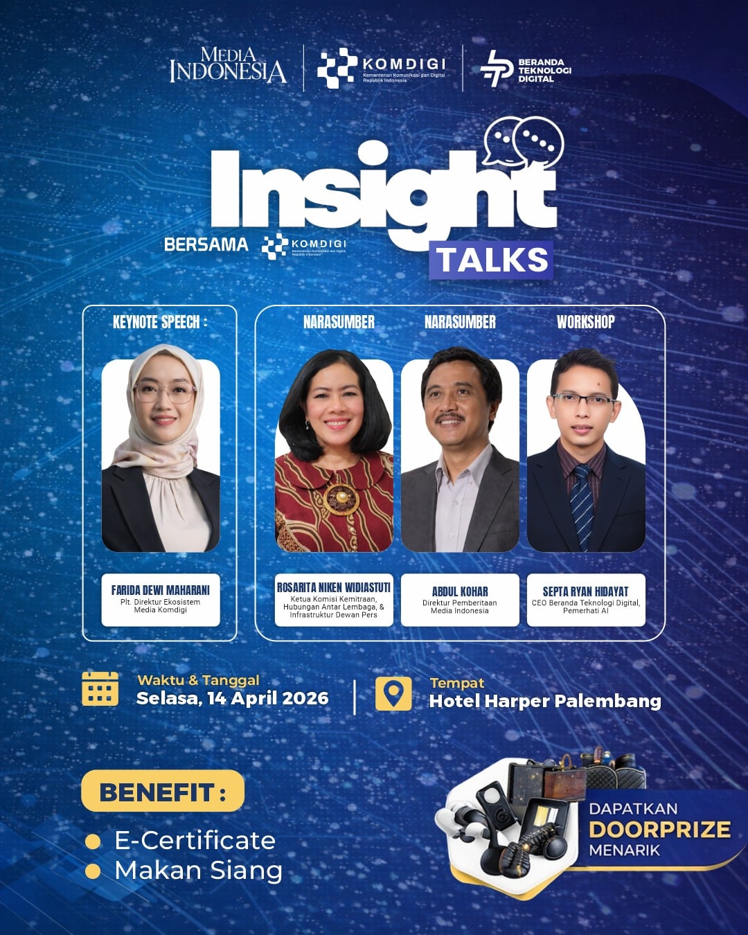 Keynote Speaker: Insight Talks Vol. 3 Palembang (Komdigi RI & Media Indonesia)